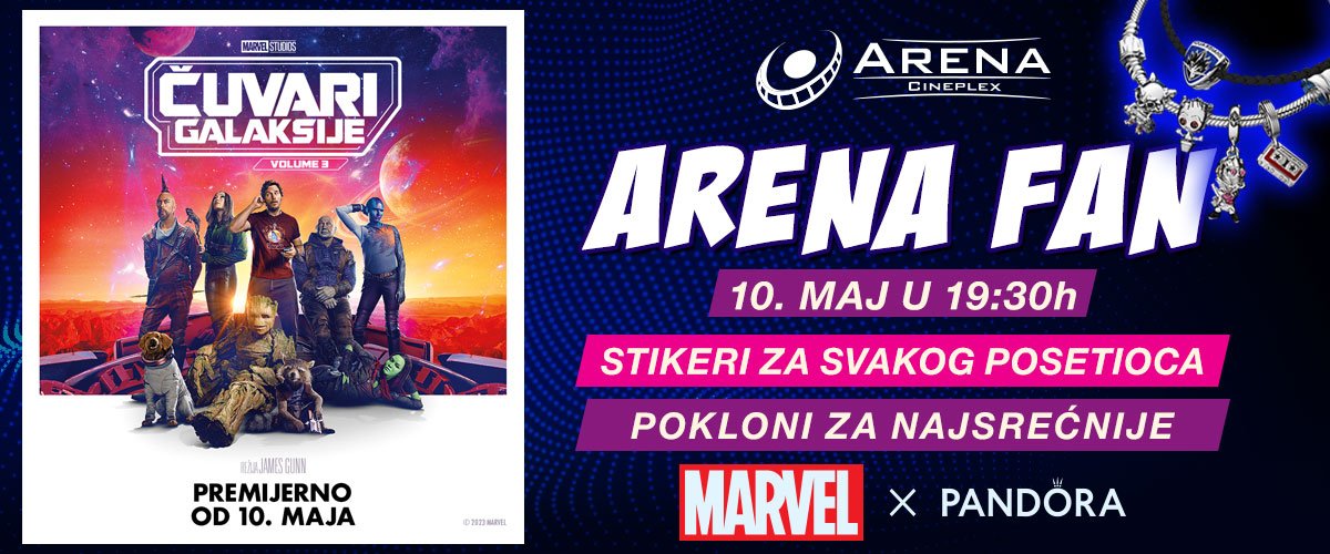Specijalno veče za Marvel fanove 10. maja u Areni Cineplex