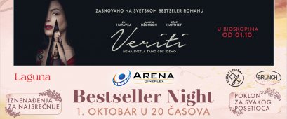 BESTSELLER NIGHT UZ POKLONE I FILM VERITI 1. OKTOBRA