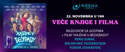 Pero Zubac, Yasserstain i Todor Jovanović u Areni – Veče knjige i filma u subotu